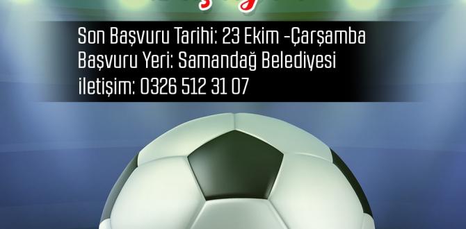 SAMANDAĞ’DA “CUMHURİYET KUPASI KURUMLAR ARASI HALI SAHA FUTBOL TURNUVASI” BAŞLIYOR