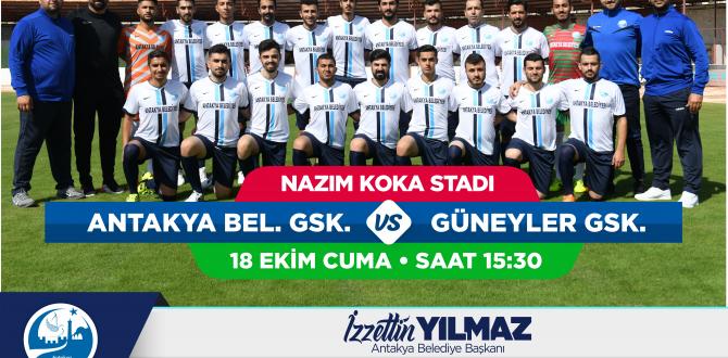 ANTAKYA BELEDİYESİ FUTBOL TAKIMI İLK MAÇINA ÇIKIYOR     18 EKİM CUMA SAAT 15.30’DA NAZIM KOKA SAHASINDA