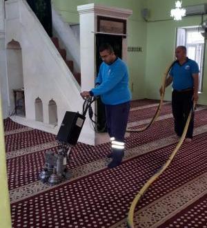 MURADİYE CAMİİ’DE TEMİZLİK ÇALIŞMALARI