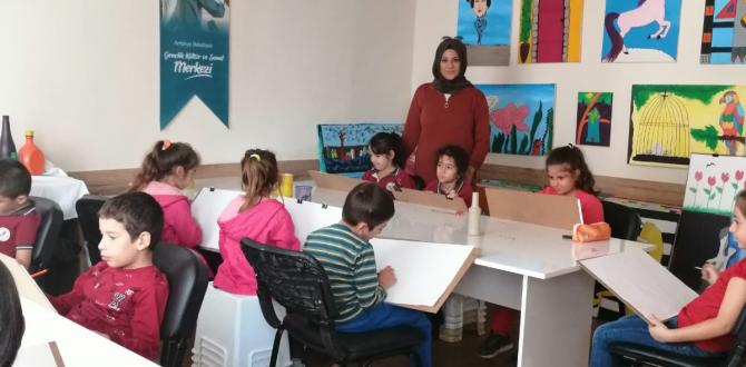 ANTAKYA BELEDİYESİ RESİM KURSU İLE GENÇLER YETENEKLERİNİ GELİŞTİRİYOR