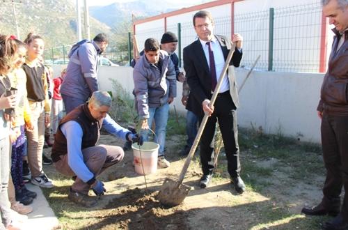 SAMANDAĞ’DA OKUL BAHÇELERİ AĞAÇLANDIRILIYOR