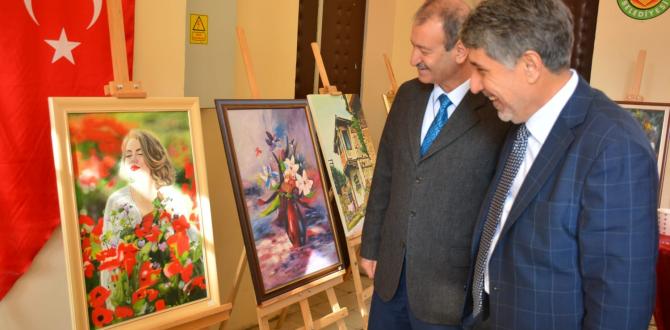 BAŞKAN YAVUZ “KADININ RENGİ” KARMA RESİM SERGİSİNİN AÇILIŞINI YAPTI