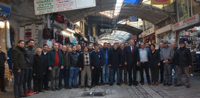 BAŞKAN YILMAZ’DAN ÇARŞI ESNAFI ZİYARETİ