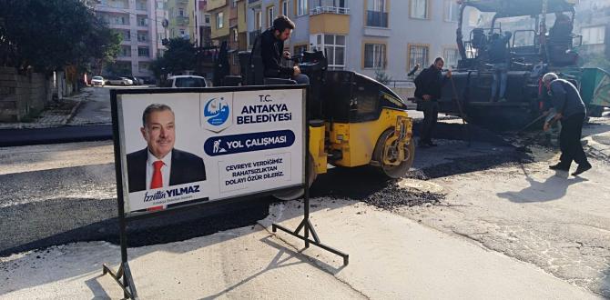 ANTAKYA BELEDİYESİ’NİN ASFALT HİZMETİ HIZLA DEVAM EDİYOR