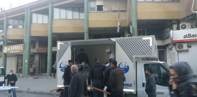 ANTAKYA BELEDİYESİ’NDEN MOBİL ARAÇ İLE  HER GÜN FARKLI BİR NOKTADA ÇORBA İKRAMI