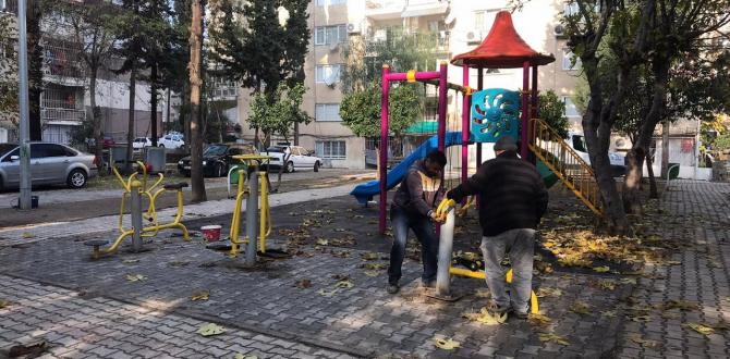 ŞEHİR GENELİNDEKİ PARK VE YEŞİL ALANLARDA  BAKIM VE REVİZE ÇALIŞMALARI DEVAM EDİYOR