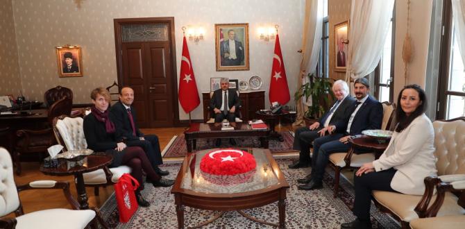 Almanya’nın Kiel şehri heyetinden Vali Doğan’a ziyaret