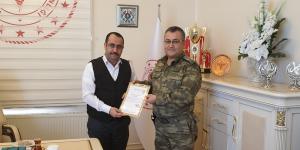 MİLLİ SAVUNMA BAKANLIĞI’NDAN İLSAĞLIK MÜDÜRLÜĞÜNETEŞÜKKÜR BELGESİ VERİLDİ.