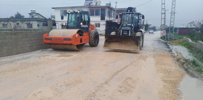 ANTAKYA BELEDİYESİ YOL ÇALIŞMALARINI ARALIKSIZ SÜRÜYOR
