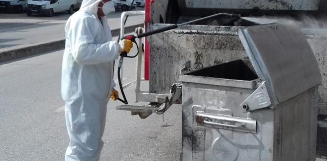 KONTEYNER DEZENFEKTE ÇALIŞMALARI GECE GÜNDÜZ DEMEDEN SÜRÜYOR