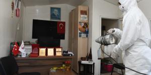 MUHTARLIK BİNALARINDA DEZENFEKTE ÇALIŞMALARI