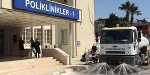 HATAY DEVLET HASTANESİ ESKİ VE YENİ HİZMET BİNALARINDA  YIKAMA ÇALIŞMALARI