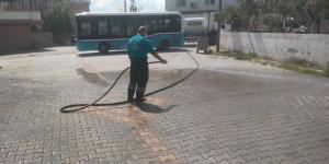 EKİNCİ MAHALLESİ’NİN CADDELERİ YIKANDI