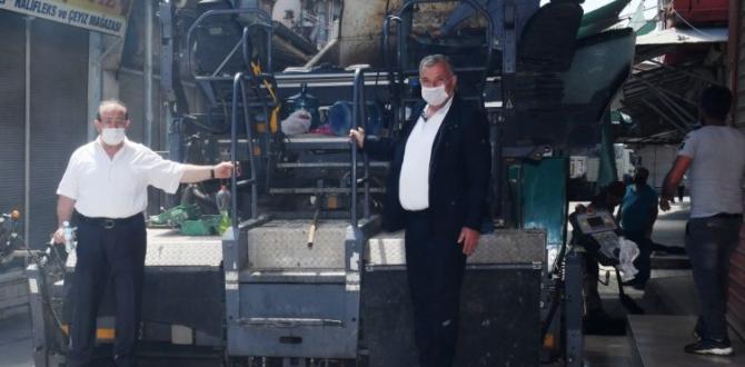 SOKAĞA ÇIKMA YASAĞINDA HALEP ÇARŞISI VE MEYDAN MAHALLESİ ASFALTLANDI