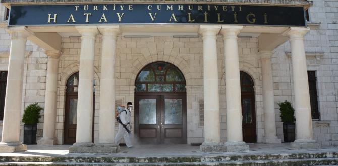 HATAY VALİLİĞİ, ANA ARTERLER, İPEK SOKAKLAR   İLAÇLANARAK DEZENFEKTE EDİLDİ