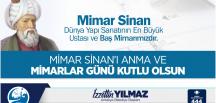 BAŞKAN YILMAZ MİMARLAR GÜNÜNÜ KUTLADI