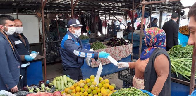 PAZARLARDA KORONAVİRÜS İLE MÜCADELE TEDBİRLERİ ARTTIRILDI