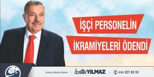 ANTAKYA BELEDİYESİ’NDE İŞÇİ PERSONELE İKRAMİYELERİ ÖDENDİ