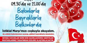 BAŞKAN ERYILMAZ 23 NİSAN COŞKUSUNU BALKONLARDAN KUTLAMAYA DAVET ETTİ