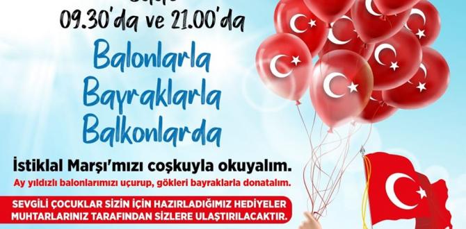 BAŞKAN ERYILMAZ 23 NİSAN COŞKUSUNU BALKONLARDAN KUTLAMAYA DAVET ETTİ