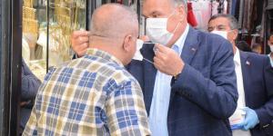 BAŞKAN YILMAZ ÇARŞI ESNAFINI ZİYARET ETTİ