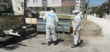 95 MAHALLEDE BULUNAN KONTEYNERLER DEZENFEKTE EDİLİYOR