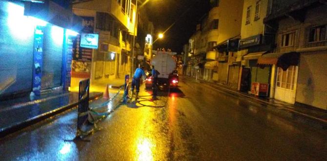 KURTULUŞ CADDESİ BOYDAN BOYA YIKANDI