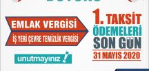 EMLAK VERGİSİ VE İŞYERİ ÇTV İÇİN SON ÖDEME GÜNÜ 31 MAYIS!