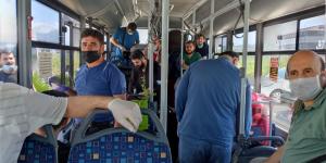 KARANTİNA SÜRESİ DOLAN GURBETÇİLERİMİZ SAMANDAĞ BELEDİYESİ’NİN İMKANLARIYLA EVLERİNE  ULAŞTIRILDI