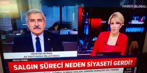 AK Parti Hatay Milletvekili Hüseyin Yayman, Haber Global kanalının canlı yayın konuğu oldu. Video bağlantı yoluyla gerçekleşen yayında Yayman, sunucu Saynur Tezel’in gündeme dair sorularını cevapladı.