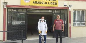 LGS SINAVI YAPILACAK OKULLARI ANTAKYA BELEDİYESİ DEZENFEKTE EDİYOR