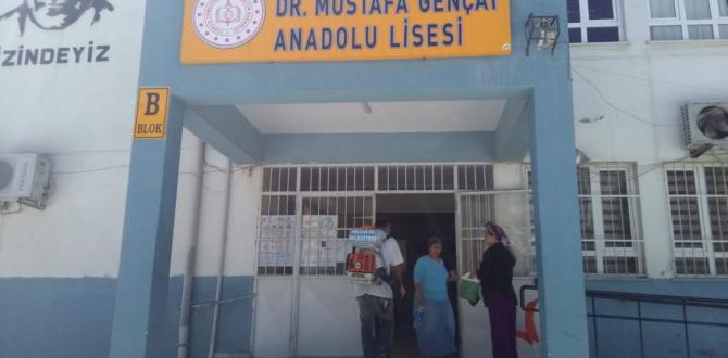 ANTAKYA BELEDİYESİ ÜNİVERSİTE SINAVI YAPILACAK TÜM OKULLARI DEZENFEKTE ETTİ