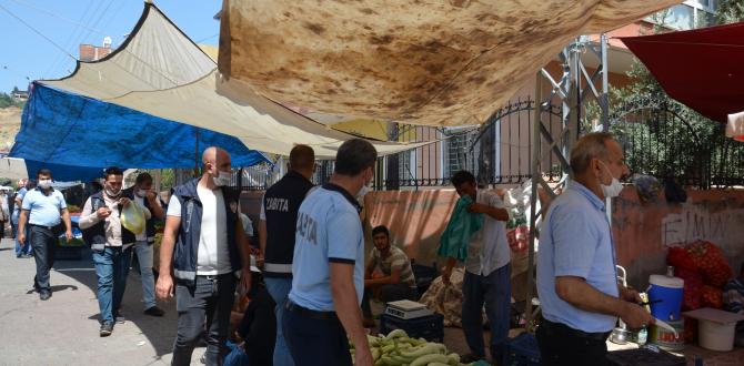 Pazarda maske denetimi