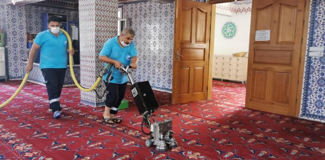 ANTAKYA BELEDİYESİ EKİPLERİNDEN   KURBAN BAYRAMI ÖNCESİNDE TÜM CAMİLERDE TEMİZLİK ÇALIŞMASI