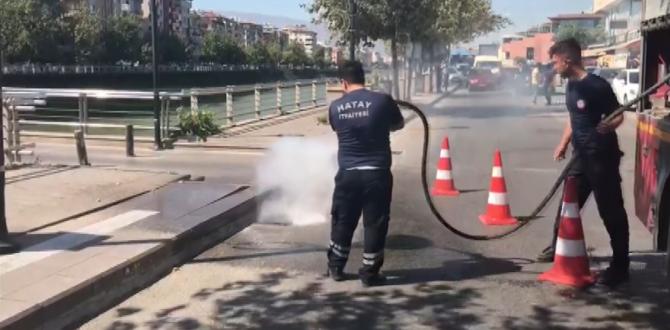 İzmarit yangını doğalgaz kaçağı paniği yaşattı