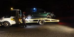 Ters yönde giden araç motosiklete çarptı: 1 yaralı