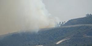 Suriye sınırının sıfır noktasında orman yangını