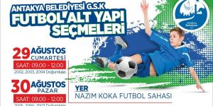 ANTAKYA BELEDİYESİ GENÇLİK SPOR KULÜBÜ YENİ FUTBOLCULARINI ARIYOR