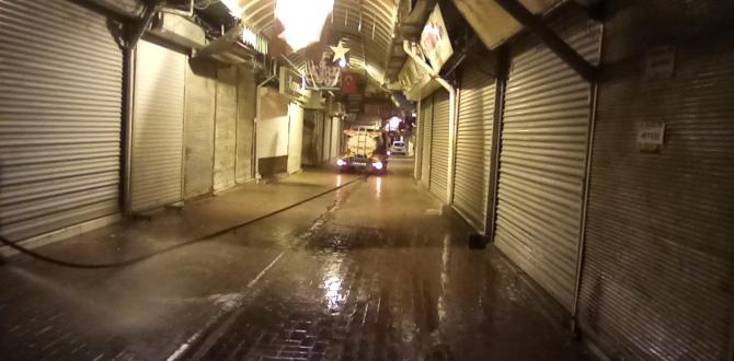 SARAY (HÜRRİYET) CADDESİ VE UZUN ÇARŞI’DA YIKAMA ÇALIŞMALARI