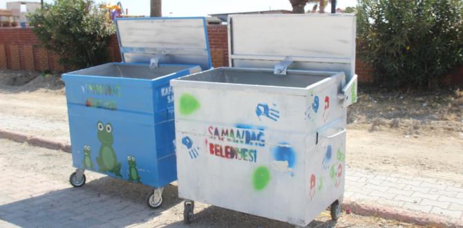 RENGARENK ÇÖPLER SAMANDAĞ’A RENK KATTI