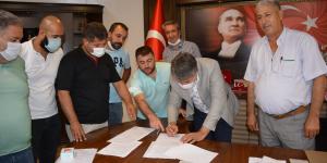 BAŞKAN YAVUZ YENİ OTOGALERİCİLER SİTESİNİN ANA SÖZLEŞMESİNİ İMZALADI