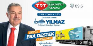 BAŞKAN YILMAZ TRT ÇUKUROVA RADYOSU’NUN CANLI YAYIN KONUĞU OLDU   “EĞİTİM ÖĞRETİME OLAN DESTEĞİMİZ HER DAİM DEVAM EDECEK”