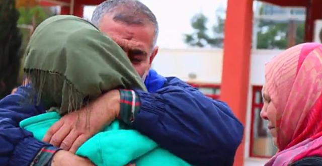 Sınırda duygulandıran kavuşma