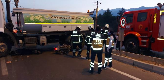 Hatay’da motosiklet sulama tankerine çarptı: 1 ölü