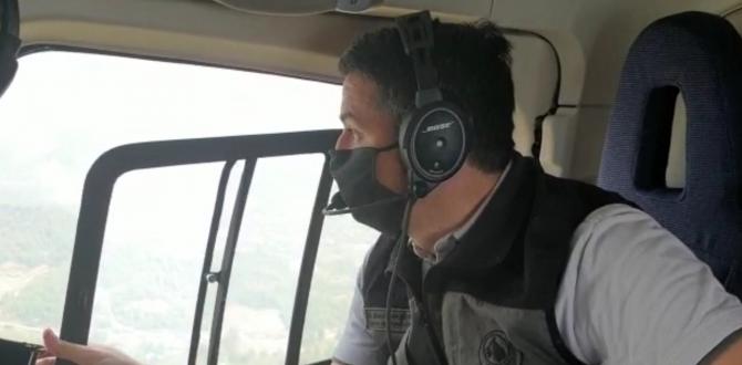 Bakan Pakdemirli, havadan ve karadan orman yangınını inceledi