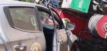 Hatay’daki orman yangınında arazöz kaza yaptı