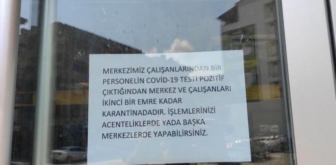 Samandağ’da PTT şubesi karantinaya alındı