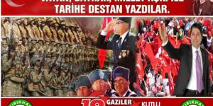 BAŞKAN YAVUZ; “19 EYLÜL GAZİLER GÜNÜMÜZ KUTLU OLSUN”