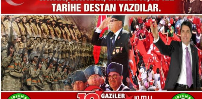 BAŞKAN YAVUZ; “19 EYLÜL GAZİLER GÜNÜMÜZ KUTLU OLSUN”