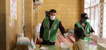Afrin’de maske ve el dezenfektanı dağıtıldı